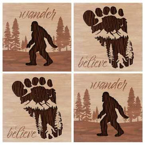 Bigfoot coasters set of 4