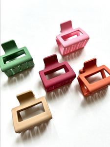 Small square hair clips