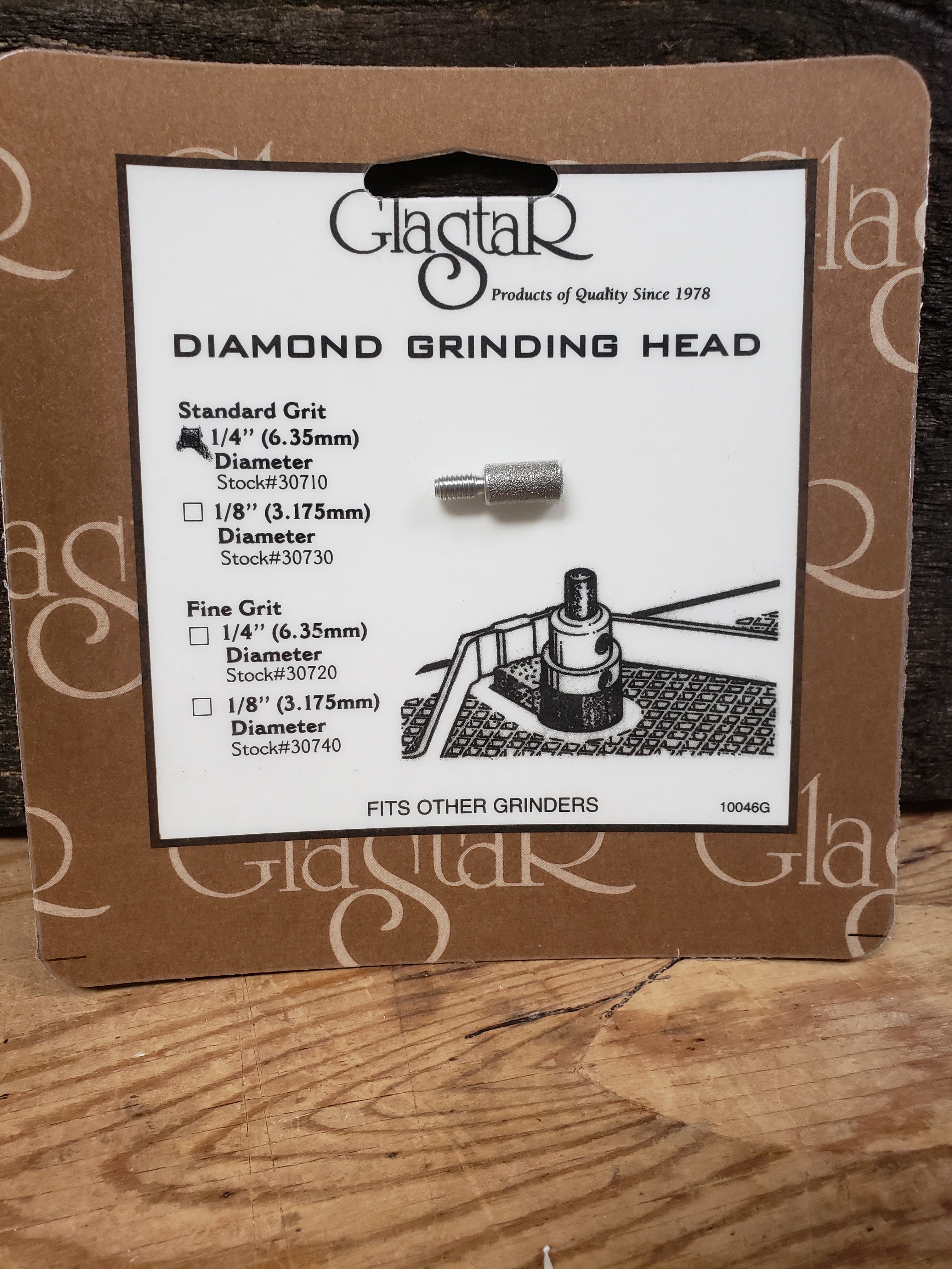 Glastar Diamond Grinding Head 1/4"
