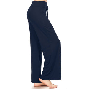 Buttery Soft Pajama Pants with Drawstring: Navy