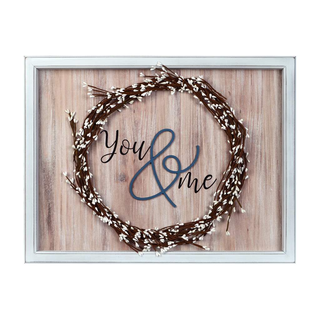 You & Me Wreath Wall Sign