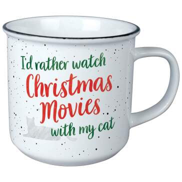 Christmas movies/cat mug