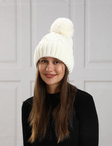 Winter hats with pom pom