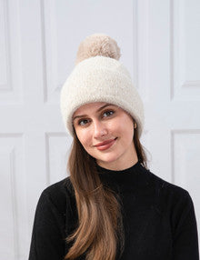 Winter hats with pom pom