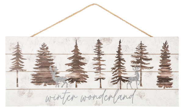 Winter wonderland hanging sign
