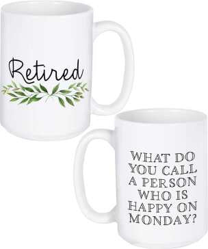 Retired happy mug
