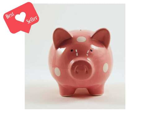 piggy banks with polka dots