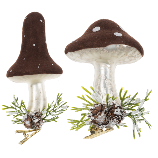 Mushroom clip Ornaments