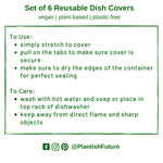 Load image into Gallery viewer, Set of 6 Reusable Dish Covers
