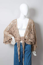 Load image into Gallery viewer, Crochet Floral Petal Kimono Wrap
