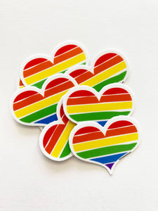 Rainbow Heart Envelope Sticker Seals