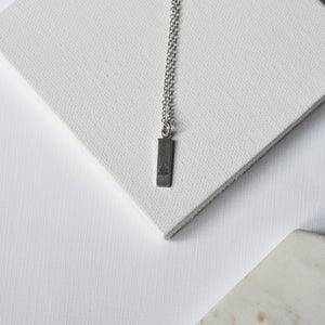 Tree Vertical Bar Necklace