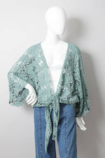 Load image into Gallery viewer, Crochet Floral Petal Kimono Wrap
