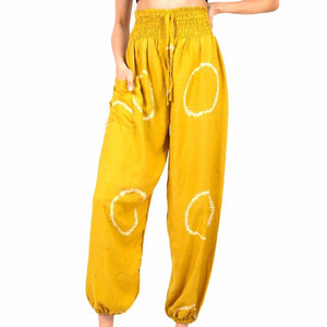Yellow Circle Motif Bali Pants