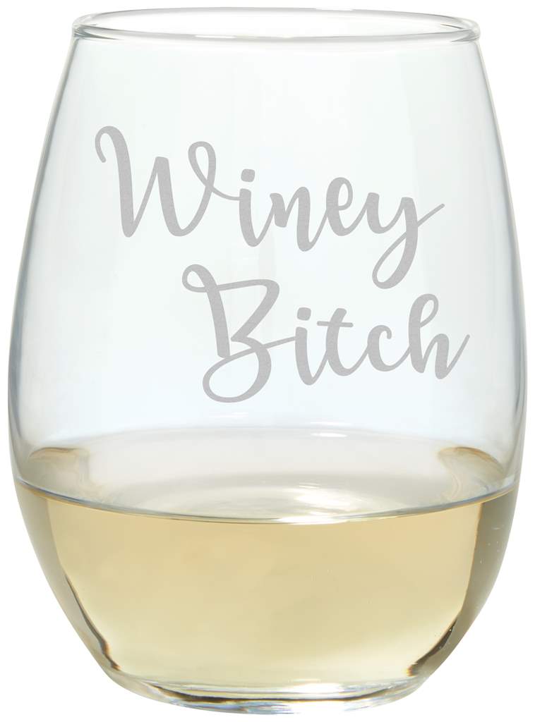 Winey Bitch wine glass