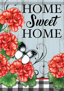 Home Sweet Home Flowers Flag