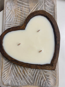 Flicker Soy Candle Dough Bowl - Hearts