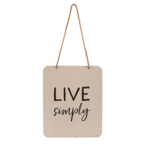 Live Simply Sign