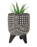 Load image into Gallery viewer, Patterned Wooden Planter
