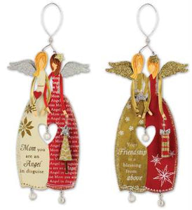 Embrace angel ornaments