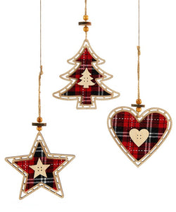 Plaid Ornaments