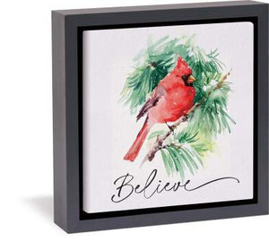 Framed believe canvas