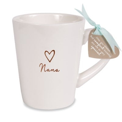 Simple white mug with heart
