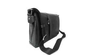 Leather unisex messenger bag