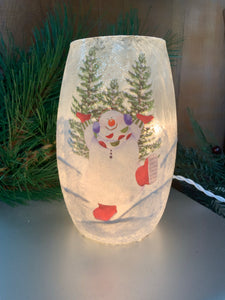 Snowman Light Up Vase