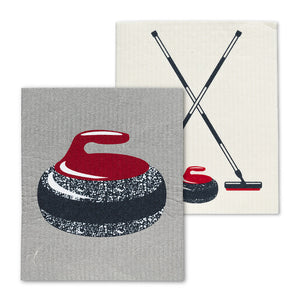 Curling Swedish Dishcloth Set of 2