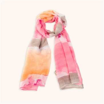Watercolour pink scarf