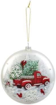 Red truck Christmas ornament