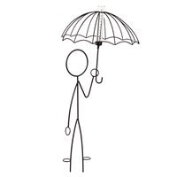 Little umbrella man rain Gauge