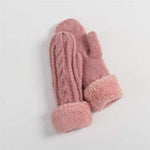 Load image into Gallery viewer, Cable knit lined mittens
