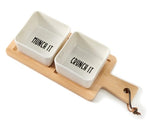 Load image into Gallery viewer, Condiment bowls with bamboo tray
