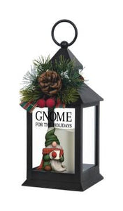 Gnome for the holidays lantern