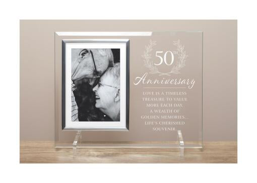 Glass frame 50th anniversary