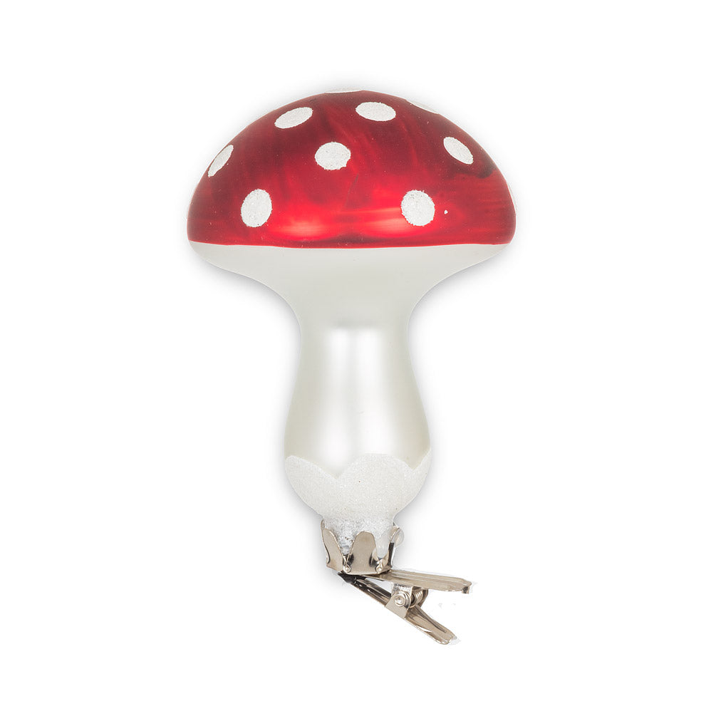 Mushroom clip ornament
