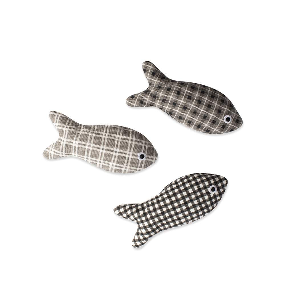 Plaid Fish Cat Toy Set/3