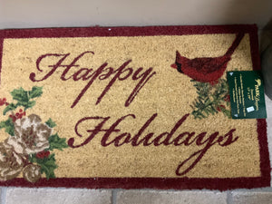 Happy Holidays doormat