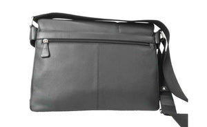 Leather unisex messenger bag