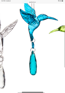 Hummingbird with crystal
