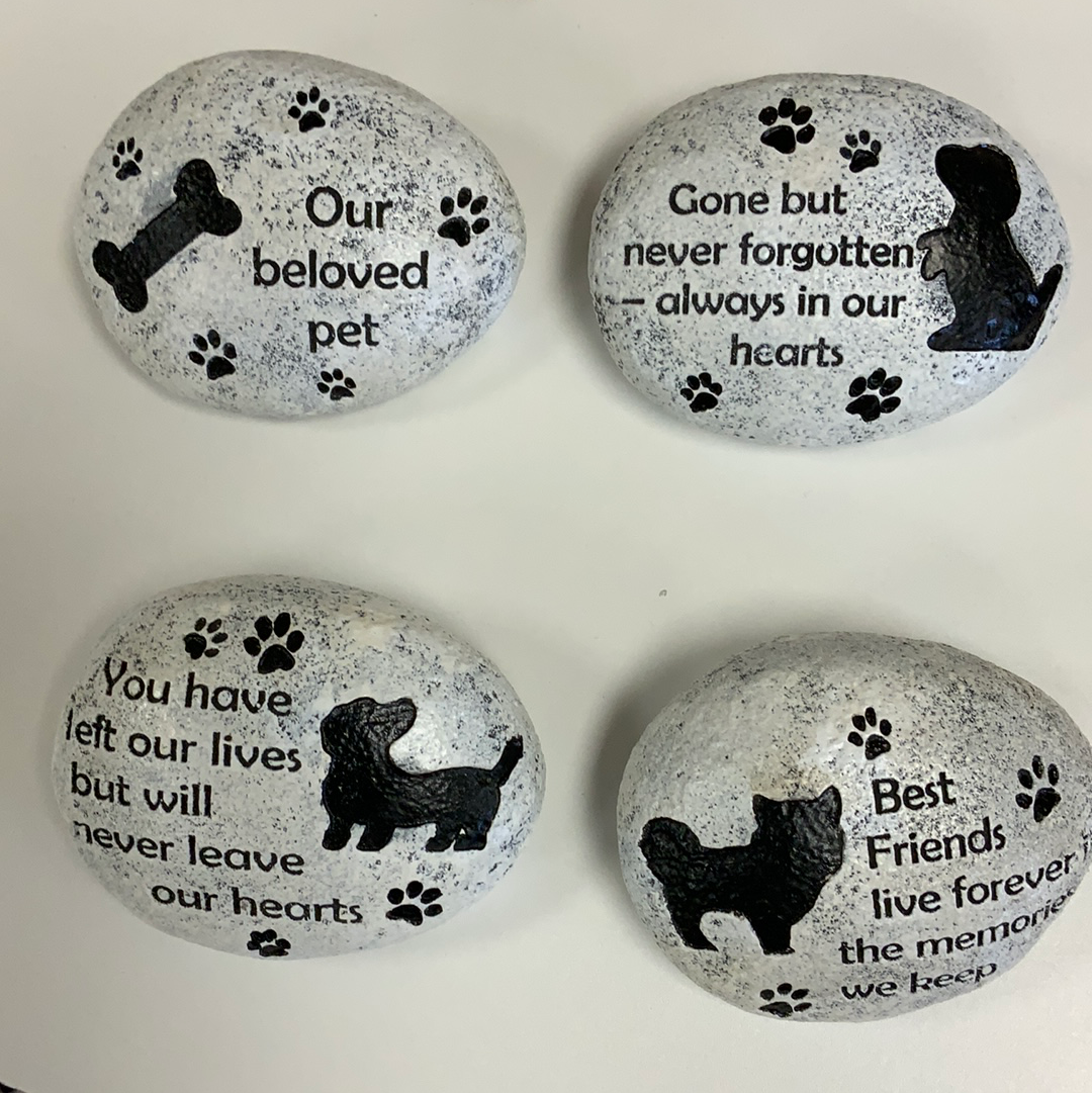 Dog memorial stones