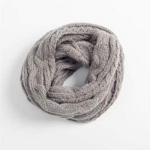 Cable knit infinity scarf