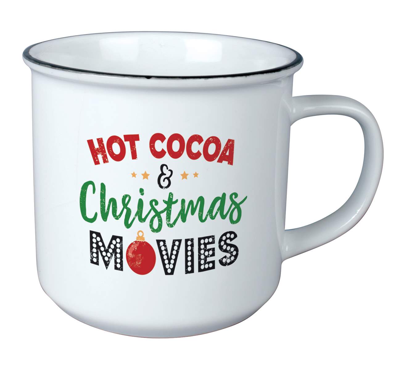 Vintage Mug -Cocoa & Christmas Moviess