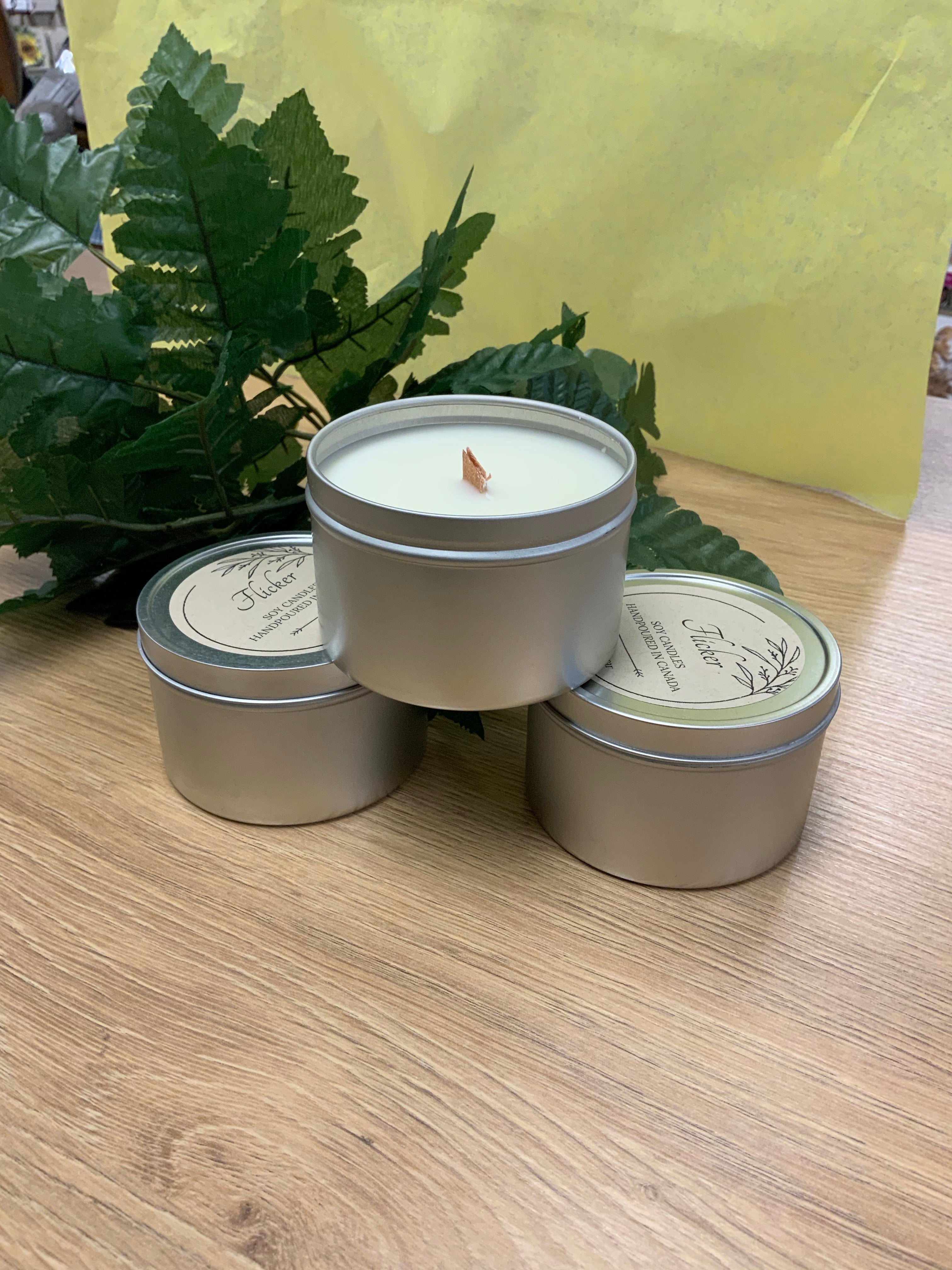 Flicker Soy Candle Tins 6 oz